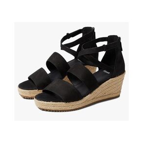Eileen Fisher Wali Espadrille Sandals Size 8.5 Black